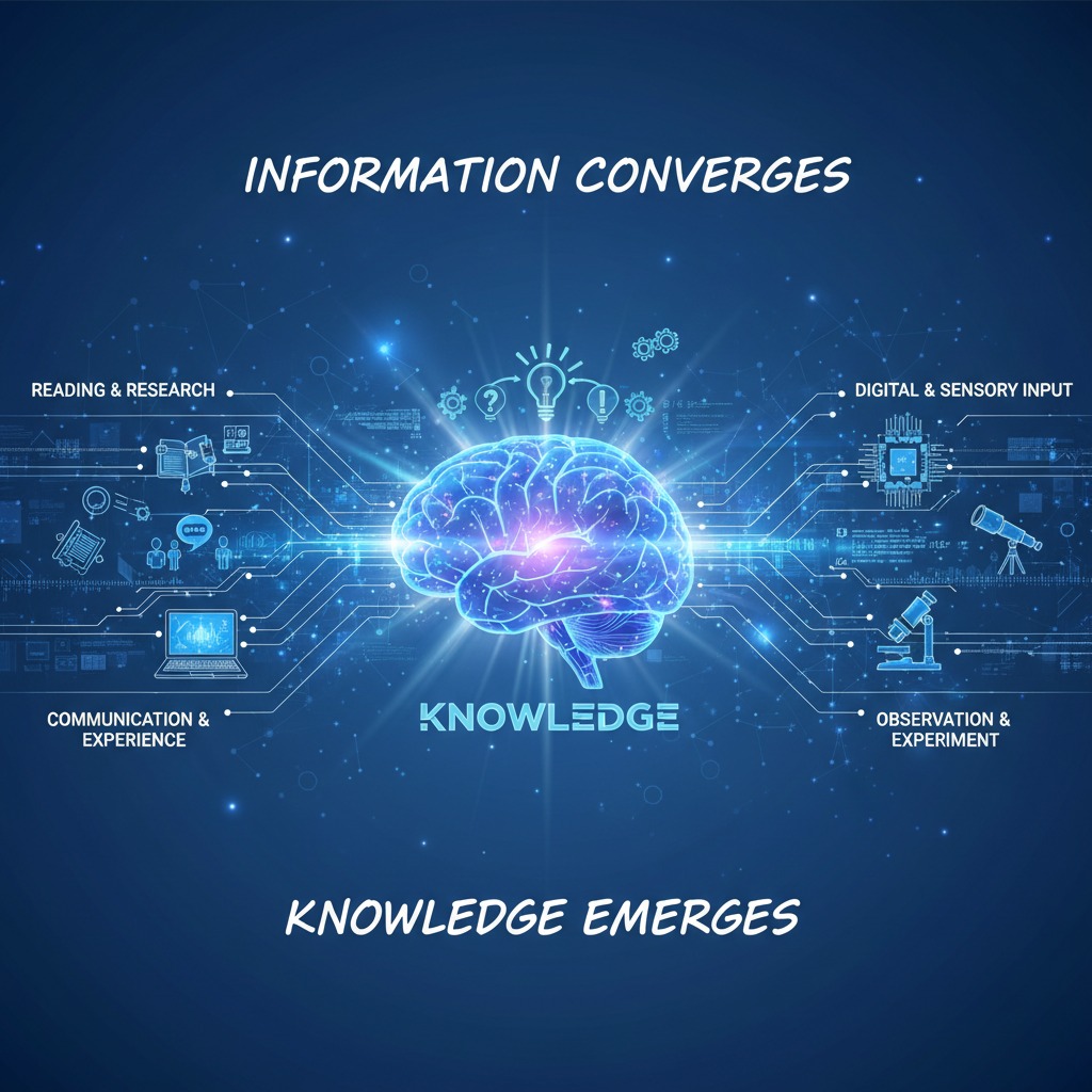 Image of brain collecting knowledge