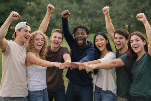 Gen Z celebrating FREE coaching sessions