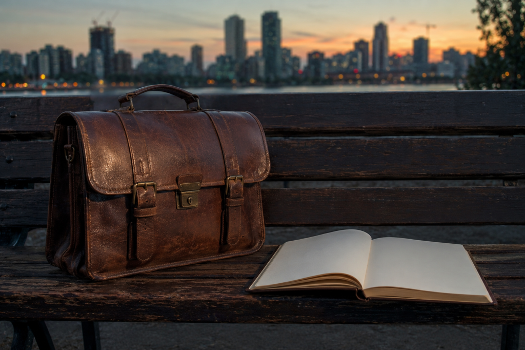 Worn out brief case